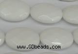 CCN2220 15.5 inches 18*25mm faceted oval candy jade beads