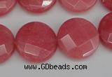 CCN2235 15.5 inches 20mm faceted coin candy jade beads wholesale