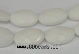 CCN225 15.5 inches 12*18mm faceted oval candy jade beads