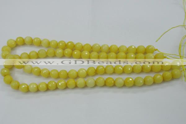 CCN2256 15.5 inches 10mm faceted round candy jade beads wholesale