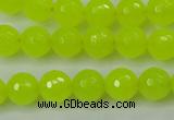 CCN2264 15.5 inches 10mm faceted round candy jade beads wholesale