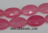 CCN227 15.5 inches 12*18mm faceted oval candy jade beads