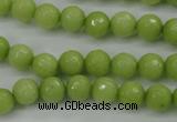 CCN2272 15.5 inches 8mm faceted round candy jade beads wholesale