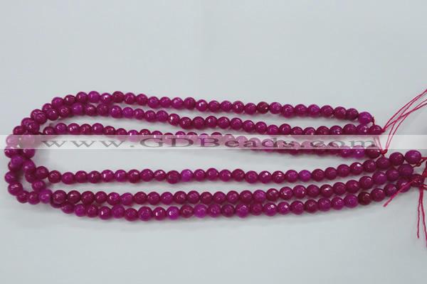 CCN2294 15.5 inches 6mm faceted round candy jade beads wholesale