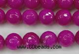 CCN2298 15.5 inches 14mm faceted round candy jade beads wholesale