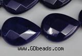 CCN2335 15.5 inches 18*25mm faceted flat teardrop candy jade beads