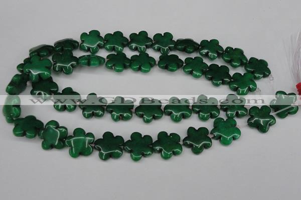 CCN2347 15.5 inches 20mm carved flower candy jade beads wholesale