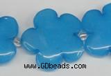 CCN2358 15.5 inches 30mm carved flower candy jade beads wholesale