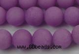 CCN2402 15.5 inches 4mm round matte candy jade beads wholesale