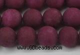 CCN2405 15.5 inches 4mm round matte candy jade beads wholesale