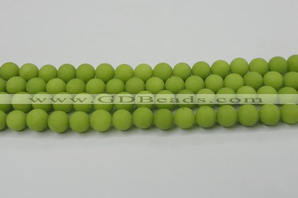 CCN2409 15.5 inches 4mm round matte candy jade beads wholesale