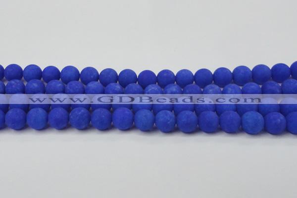 CCN2413 15.5 inches 4mm round matte candy jade beads wholesale