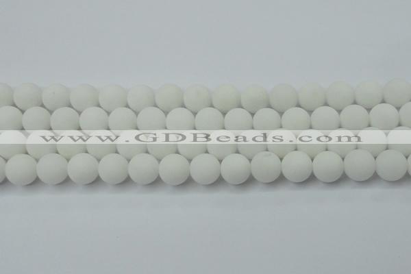 CCN2420 15.5 inches 6mm round matte candy jade beads wholesale