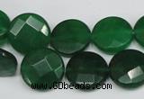 CCN243 15.5 inches 15mm faceted coin candy jade beads wholesale