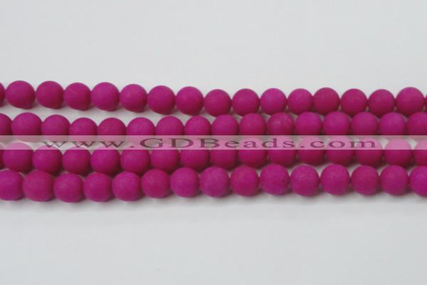 CCN2444 15.5 inches 8mm round matte candy jade beads wholesale