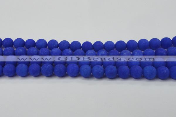 CCN2453 15.5 inches 8mm round matte candy jade beads wholesale