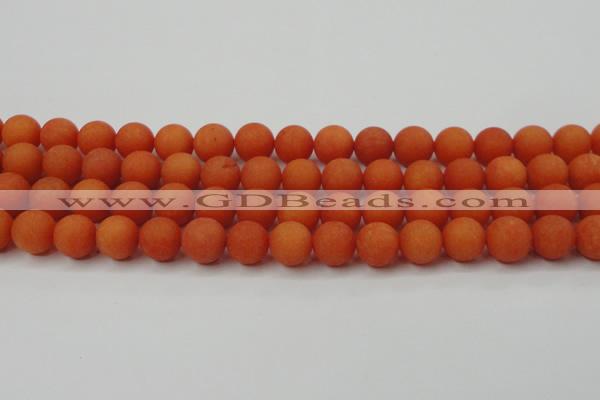 CCN2467 15.5 inches 10mm round matte candy jade beads wholesale