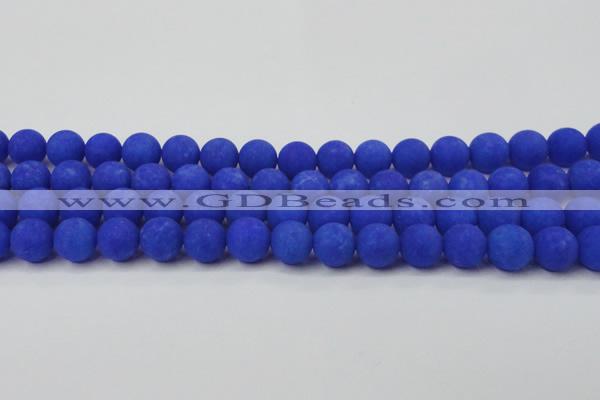 CCN2473 15.5 inches 10mm round matte candy jade beads wholesale