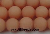 CCN2506 15.5 inches 14mm round matte candy jade beads wholesale