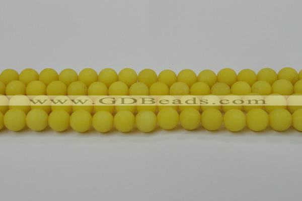 CCN2508 15.5 inches 14mm round matte candy jade beads wholesale