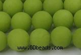 CCN2509 15.5 inches 14mm round matte candy jade beads wholesale