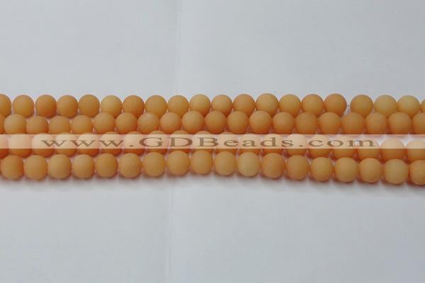 CCN2517 15.5 inches 8mm round matte candy jade beads wholesale