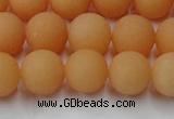 CCN2519 15.5 inches 12mm round matte candy jade beads wholesale