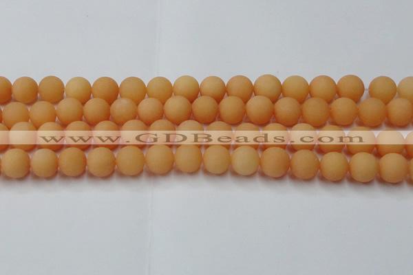 CCN2519 15.5 inches 12mm round matte candy jade beads wholesale