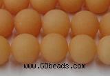 CCN2520 15.5 inches 14mm round matte candy jade beads wholesale