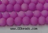 CCN2522 15.5 inches 4mm round matte candy jade beads wholesale