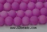 CCN2523 15.5 inches 6mm round matte candy jade beads wholesale