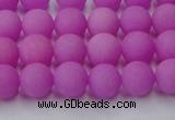 CCN2524 15.5 inches 8mm round matte candy jade beads wholesale