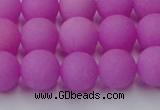 CCN2526 15.5 inches 12mm round matte candy jade beads wholesale