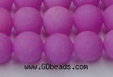 CCN2527 15.5 inches 14mm round matte candy jade beads wholesale