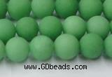 CCN2539 15.5 inches 10mm round matte candy jade beads wholesale