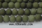 CCN2543 15.5 inches 4mm round matte candy jade beads wholesale