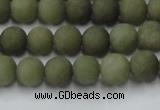 CCN2544 15.5 inches 6mm round matte candy jade beads wholesale