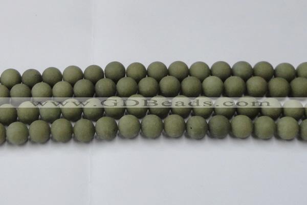 CCN2548 15.5 inches 14mm round matte candy jade beads wholesale