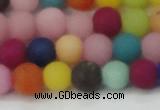 CCN2553 15.5 inches 8mm round mixed color matte candy jade beads