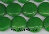 CCN2609 15.5 inches 18mm flat round candy jade beads wholesale