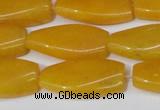 CCN2619 15.5 inches 15*30mm twisted rectangle candy jade beads