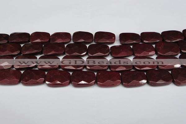 CCN2633 15.5 inches 18*25mm faceted trapezoid candy jade beads