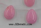 CCN2675 Top-drilled 13*18mm flat teardrop candy jade beads