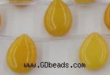 CCN2678 Top-drilled 13*18mm flat teardrop candy jade beads