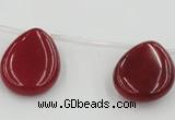 CCN2707 Top-drilled 18*25mm flat teardrop candy jade beads