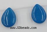 CCN2710 Top-drilled 18*25mm flat teardrop candy jade beads