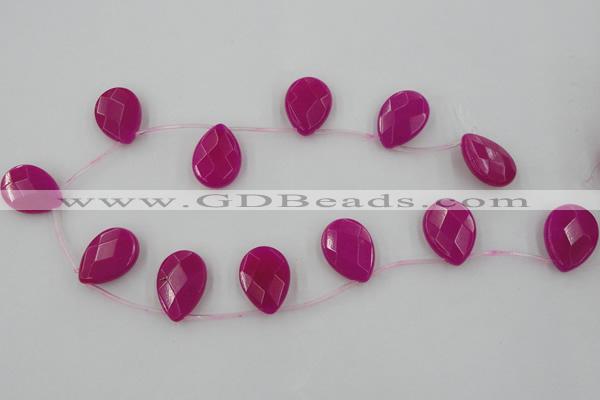 CCN2716 Top-drilled 18*25mm briolette candy jade beads wholesale