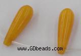 CCN2735 Top-drilled 10*30mm teardrop candy jade beads wholesale