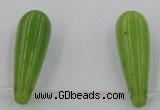 CCN2736 Top-drilled 10*30mm teardrop candy jade beads wholesale