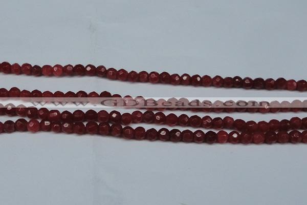 CCN2821 15.5 inches 4mm tiny faceted round candy jade beads